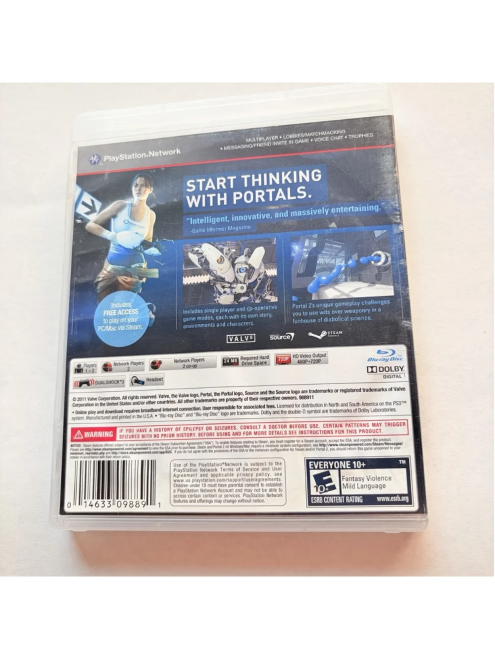 Portal 2 PS3 Complete CIB Working Very Good